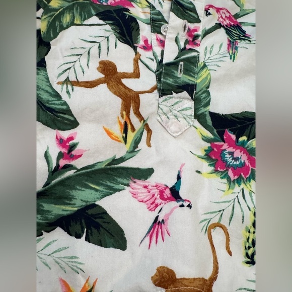 Janie and Jack Hawaiian Infant Onsie Collared Tropical Print - Picture 2 of 5